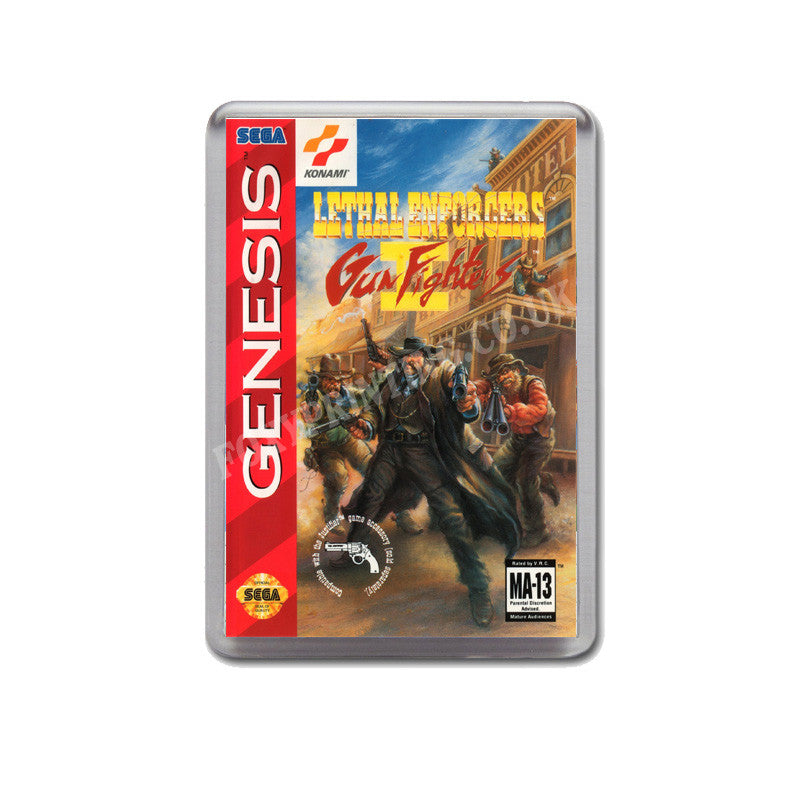Lethal Enforcers 2 Game Style Inspired Sega Megadrive Retro Video Gaming Magnet