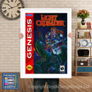 Light Crusader - Sega Megadrive Inspired Retro Gaming Poster A4 A3 A2 Or A1