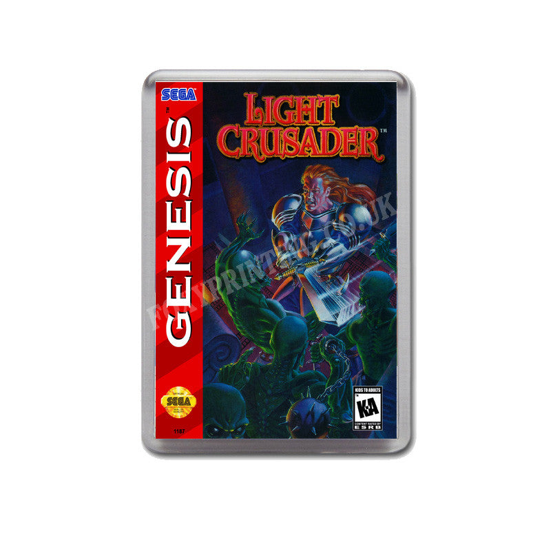 Light Crusader Game Style Inspired Sega Megadrive Retro Video Gaming Magnet