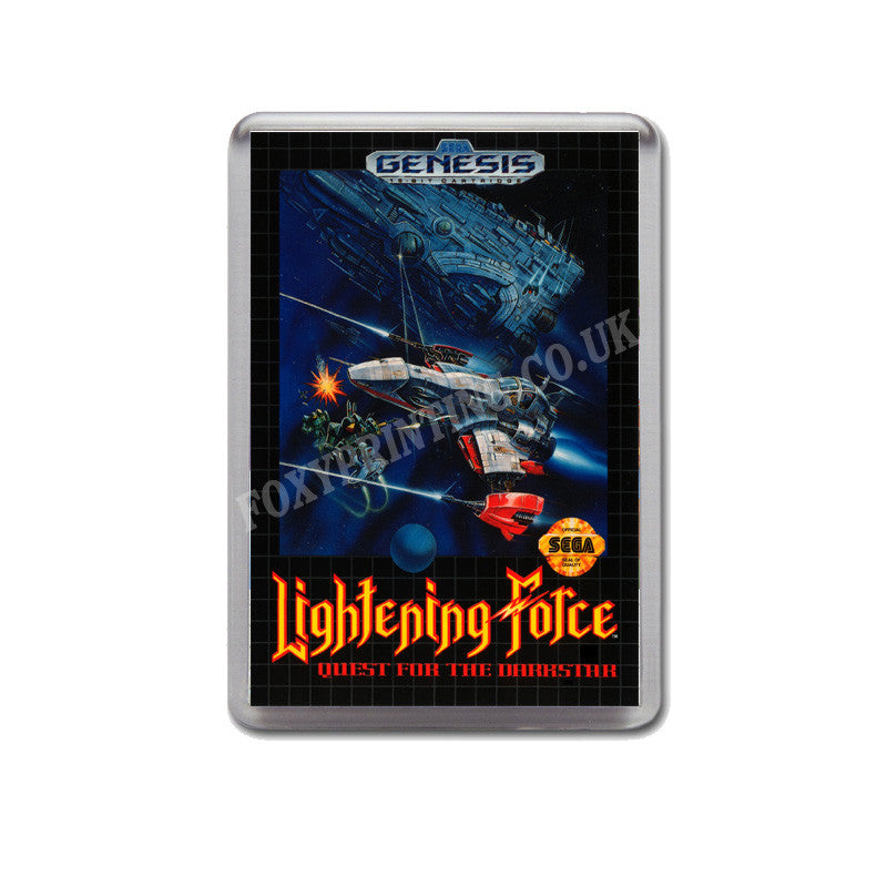 Lightening Force Game Style Inspired Sega Megadrive Retro Video Gaming Magnet