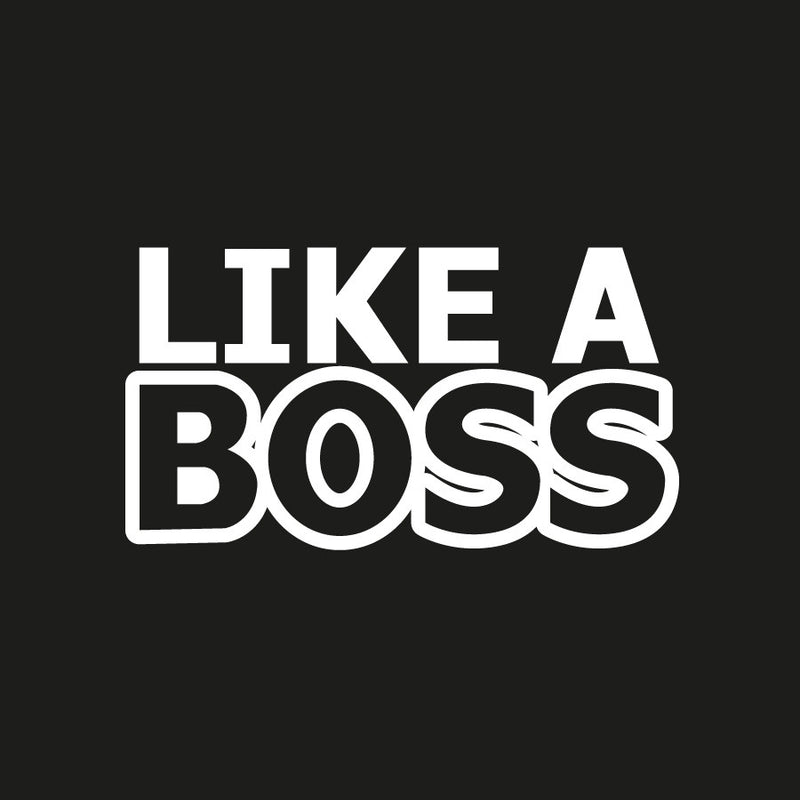 Like A Boss Novelty Vinyl Car Sticker