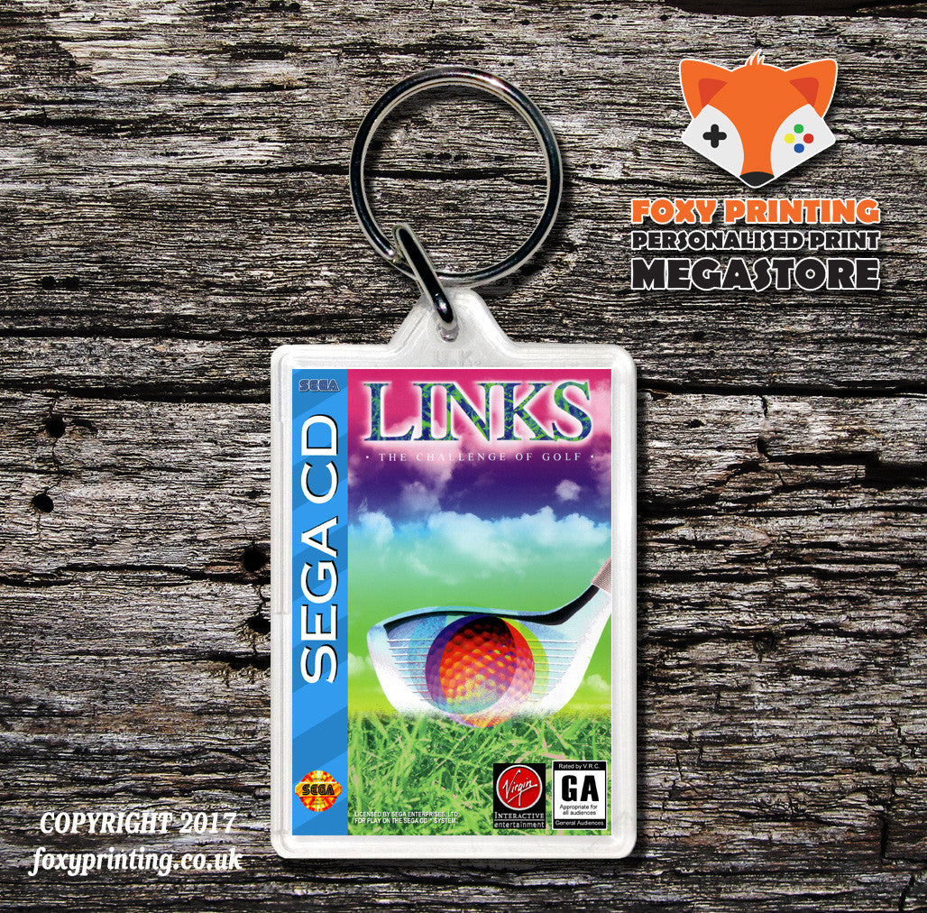 Links Game Inspired Retro Gaming Keyring