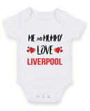 Me and Mummy love liverpool Personalised FOOTBALL TEAM Baby Grow