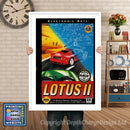 Lotus 2 - Sega Megadrive Inspired Retro Gaming Poster A4 A3 A2 Or A1