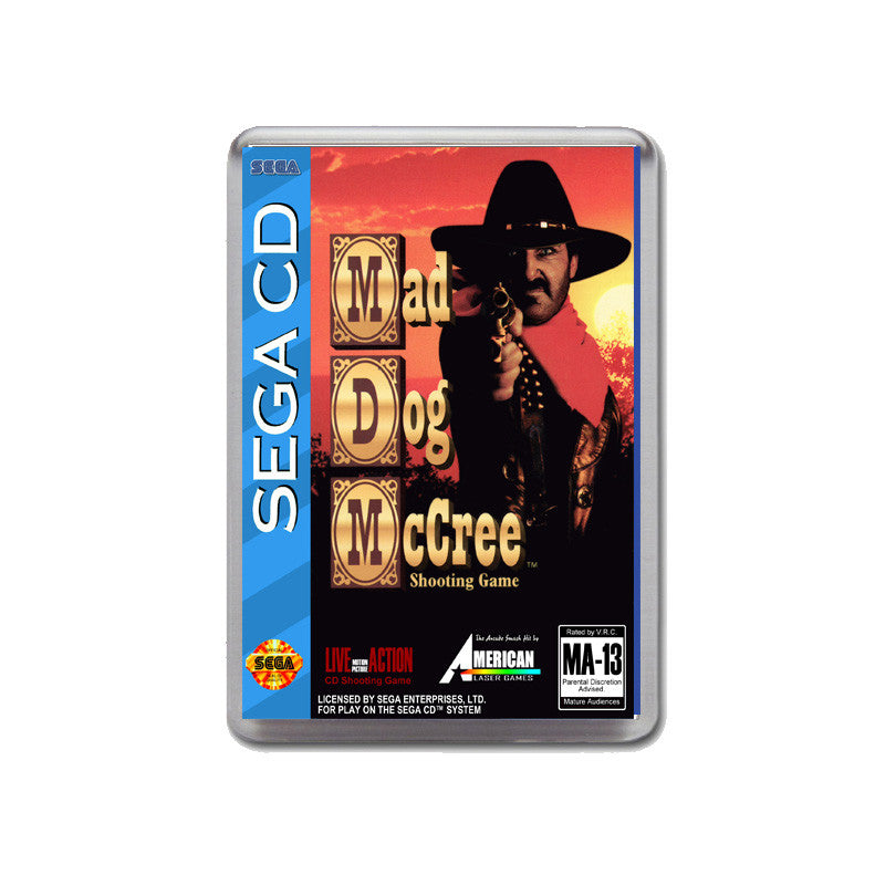 Maddog Mccree Sega Mega CD Game Inspired Retro Gaming Magnet