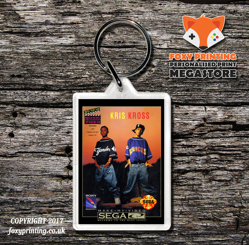 Make My Video Kriskross 3 Game Inspired Retro Gaming Keyring
