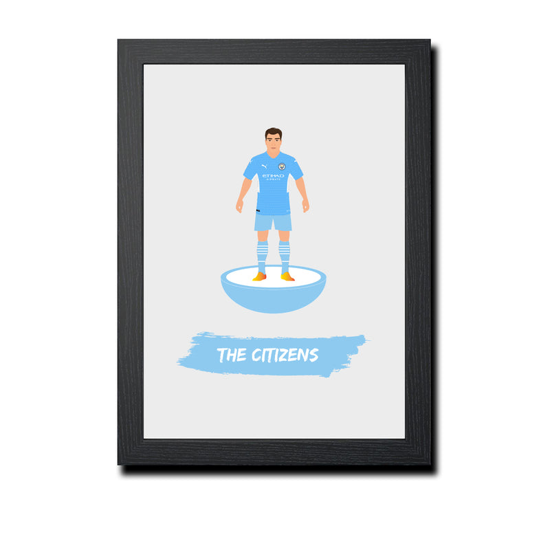 Man City Football Club gift - The Citizens - Tiny Men Big Balls Poster