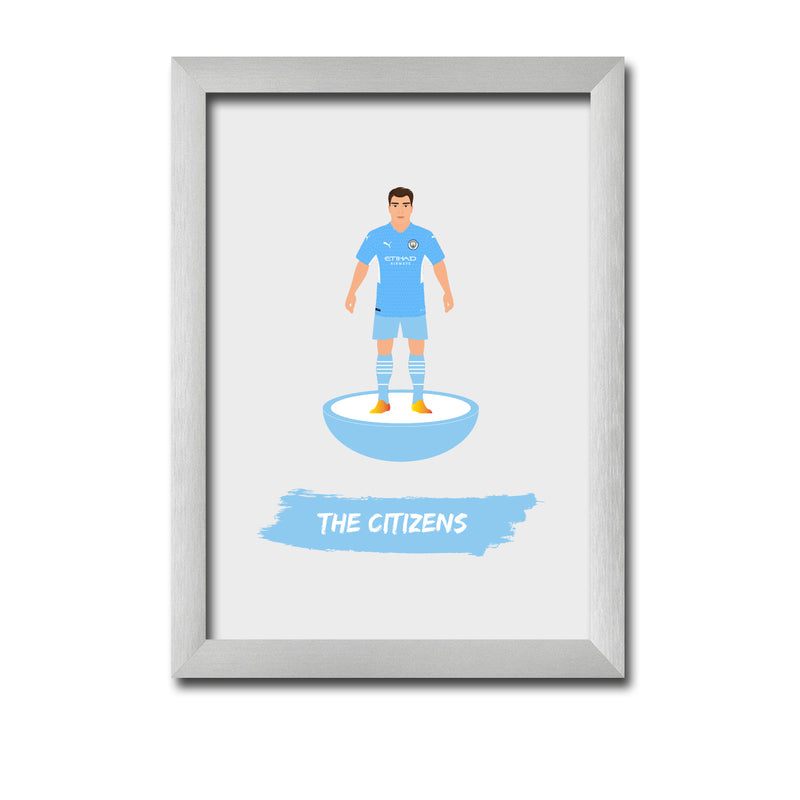Man City Football Club gift - The Citizens - Tiny Men Big Balls Poster