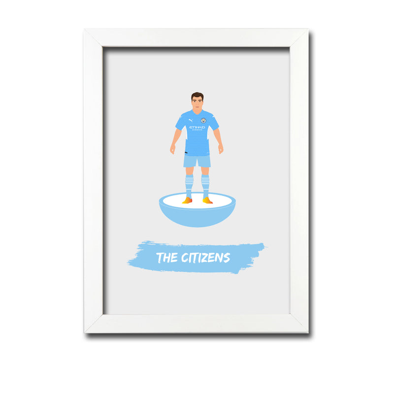 Man City Football Club gift - The Citizens - Tiny Men Big Balls Poster