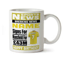 Personalised SIGNS FOR Mansfirld Football Mug Personalised Birthday Mug