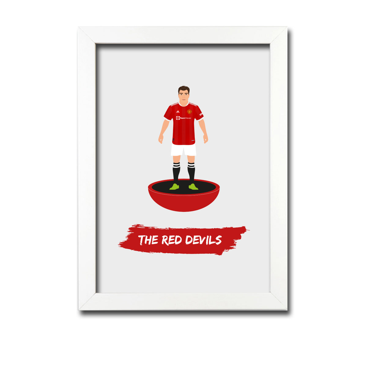 Manchester United Fan Gift – Tiny Men Big Balls Football Poster – Manchester United Fan Gift