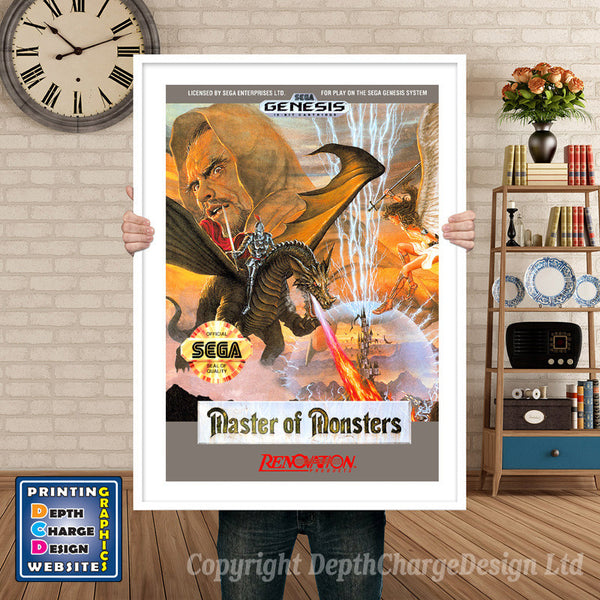 Master Of Monsters - Sega Megadrive Inspired Retro Gaming Poster