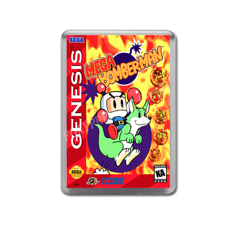 Mega Bomberman 2 Game Style Inspired Sega Megadrive Retro Video Gaming Magnet