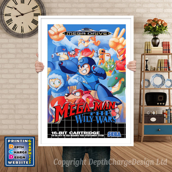 Mega Man The Wily Wars 2 Eu - Sega Megadrive Inspired Retro Gaming Poster