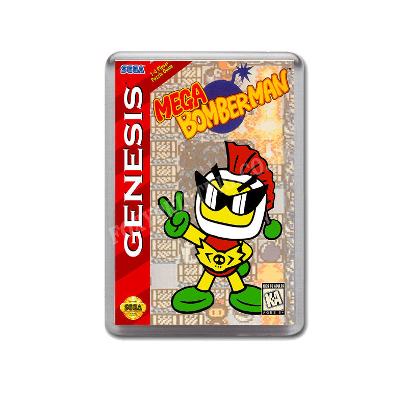 Megabomberman Game Style Inspired Sega Megadrive Retro Video Gaming Magnet