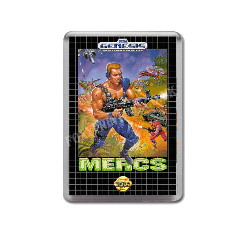 Mercs Game Style Inspired Sega Megadrive Retro Video Gaming Magnet
