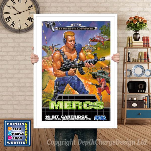 Mercs Eu - Sega Megadrive Inspired Retro Gaming Poster