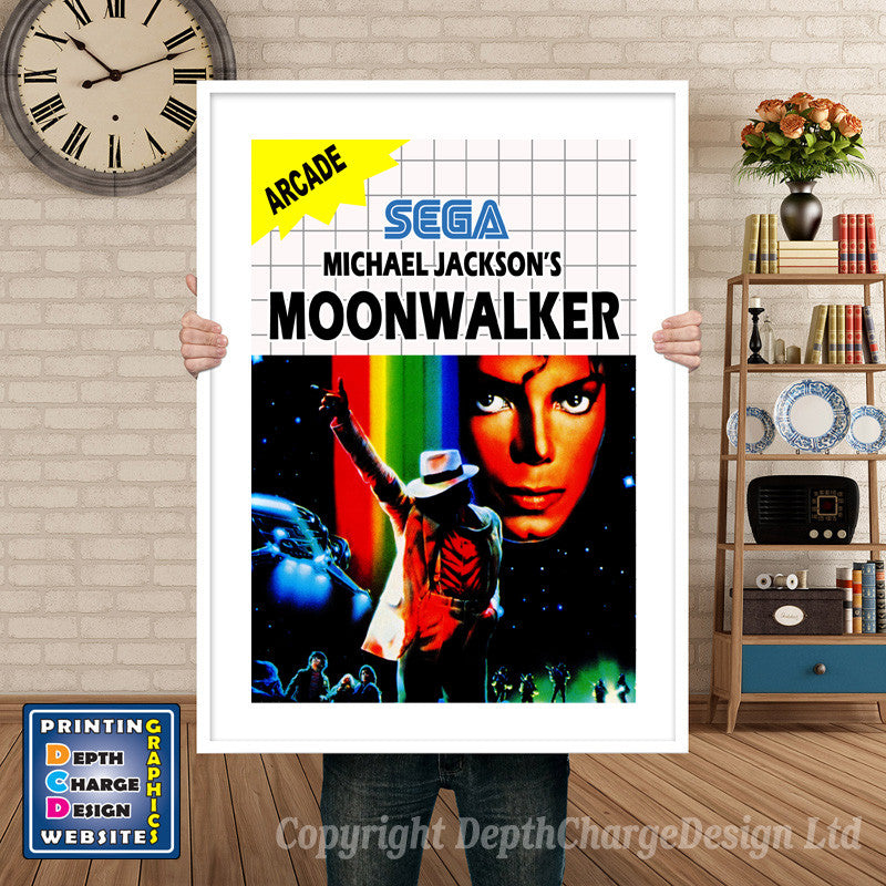 Michael Jacksons Moonwalker Inspired Retro Gaming Poster A4 A3 A2 Or A1