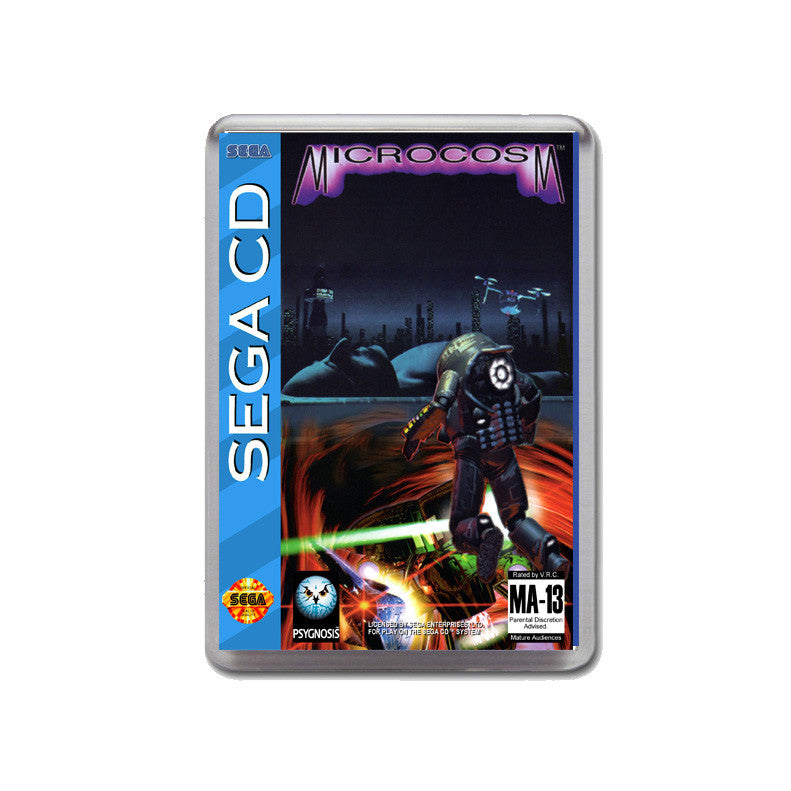 Micro Cosm Sega Mega CD Game Inspired Retro Gaming Magnet