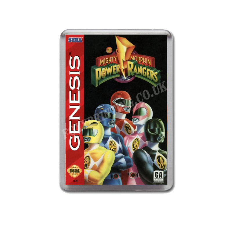 Mighty Morphin Powerrangers Game Style Inspired Sega Megadrive Retro Video Gaming Magnet
