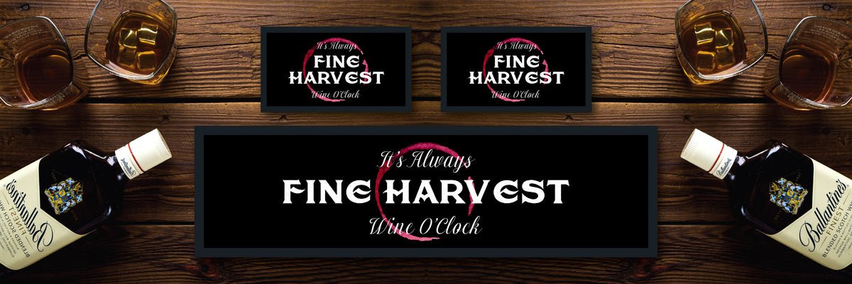 Custom Personalised Bar Mat Runner Ring Design M13 – personalised wine bar mat – Ring design