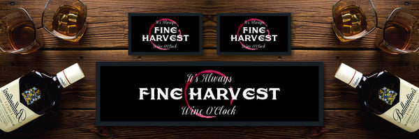 Custom Personalised Bar Mat Runner Ring Design M13 – personalised wine bar mat – Ring design