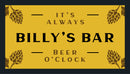 Custom Personalised Bar Mat Runner Hops Design M14