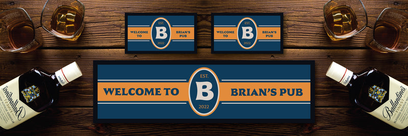 Custom Personalised Bar Mat Runner Beer Label Design M18