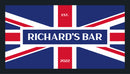 Custom Personalised Bar Mat Runner Union Jack Design M20