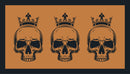 Custom Personalised Bar Mat Runner Skull King Design M22