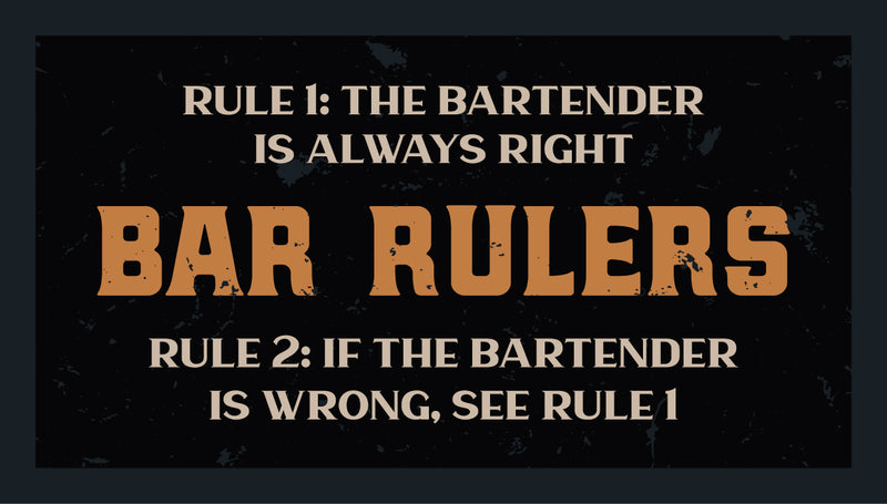 Custom Personalised Bar Mat Runner Bar Rules Design M24