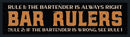Custom Personalised Bar Mat Runner Bar Rules Design M24