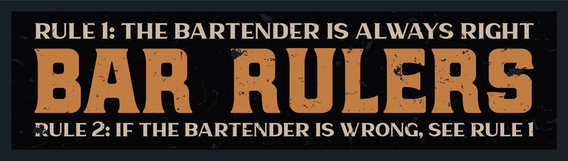 Custom Personalised Bar Mat Runner Bar Rules Design M24