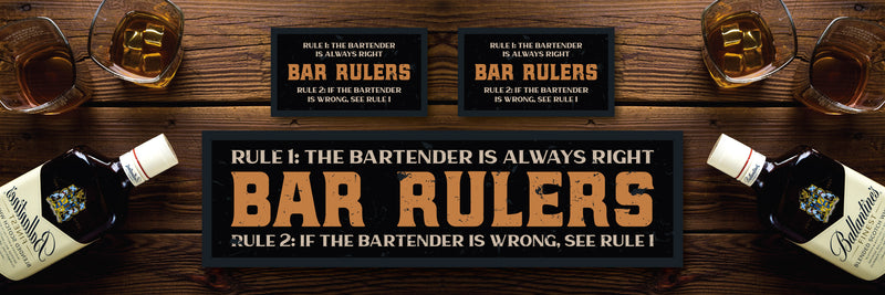 Custom Personalised Bar Mat Runner Bar Rules Design M24