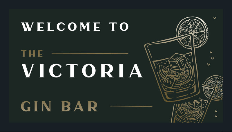 Custom Personalised Bar Mat Runner Etched Design M26