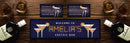 Custom Personalised Bar Mat Runner Neon Cocktail Design M28