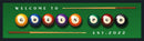 Personalised Bar Mat Runner Billiard Lettering Design M34