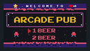 Personalised Bar Mat Runner Arcade Design M40