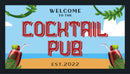 Personalised Bar Mat Runner Tropical Beach Design M45