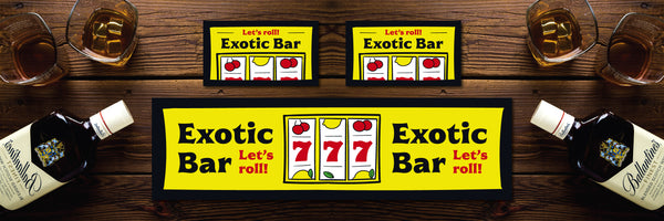 Personalised Bar Mat Runner Jackpot Design M46 – personalised jackpot bar mat – Jackpot design
