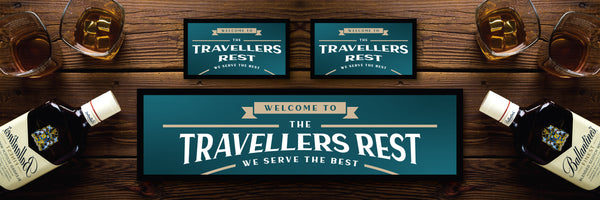 Custom Personalised Bar Mat Runner Arch Design M5 – personalised welcome pub bar mat – Arch design