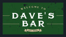 Custom Personalised Bar Mat Runner Established Green Design M8
