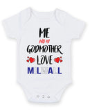 Me and My Godmother Love milwall Personalised FOOTBALL TEAM Baby Grow