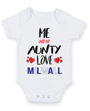 Me and My Aunty Love milwall Personalised FOOTBALL TEAM Baby Grow