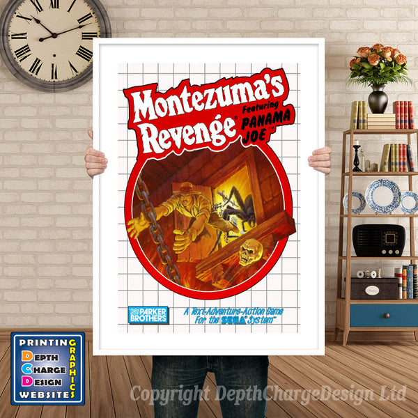 Montezumas Revenge Inspired Retro Gaming Poster