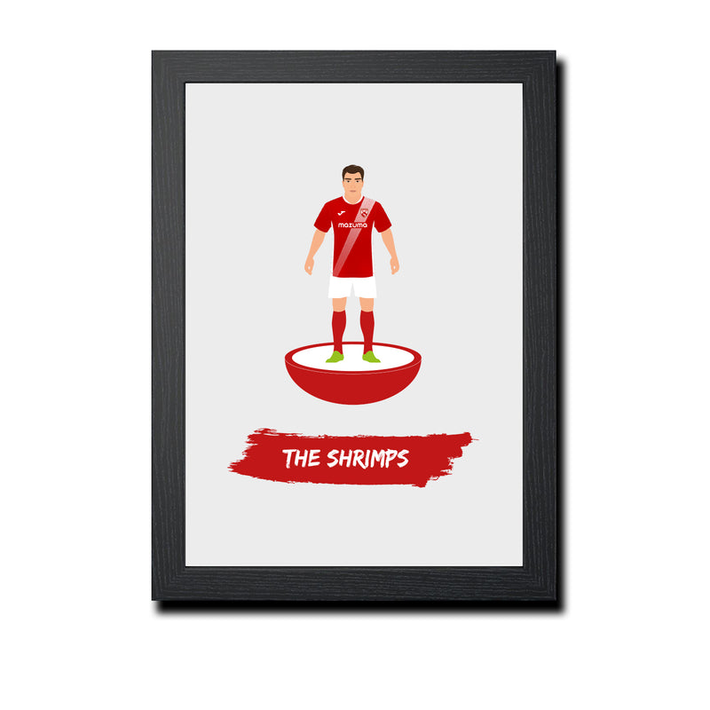 Morecambe Football Club gift - The Shrimps - Tiny Men Big Balls Poster