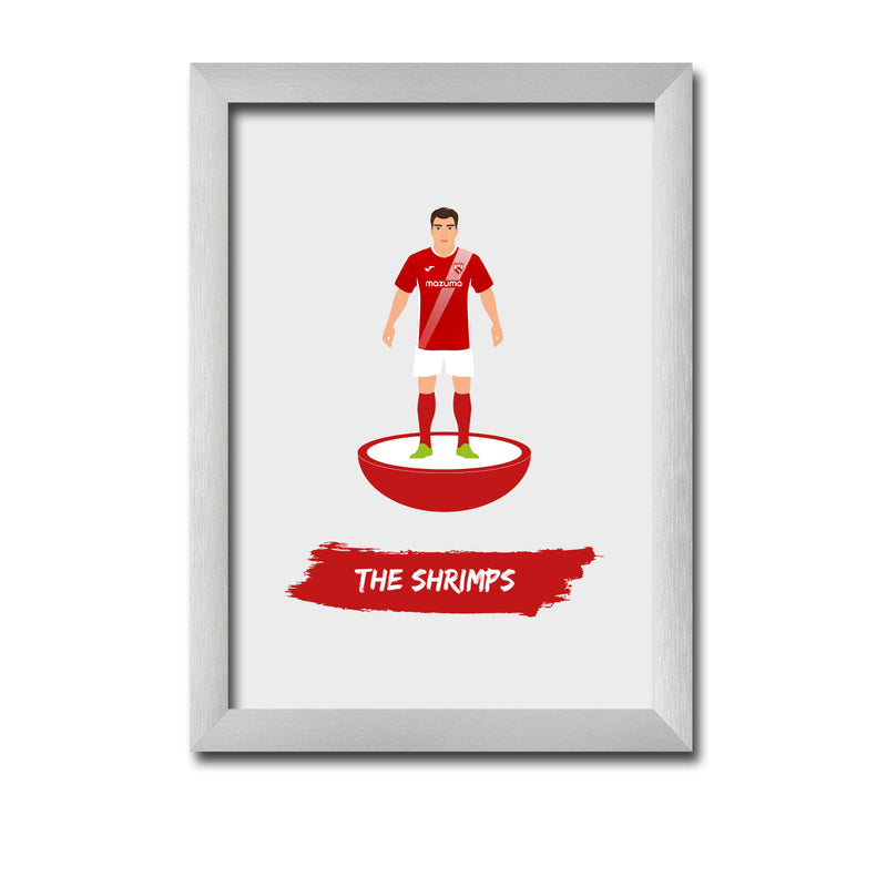 Morecambe Football Club gift - The Shrimps - Tiny Men Big Balls Poster