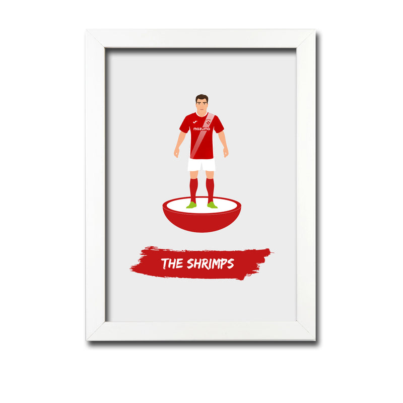 Morecambe Football Club gift - The Shrimps - Tiny Men Big Balls Poster