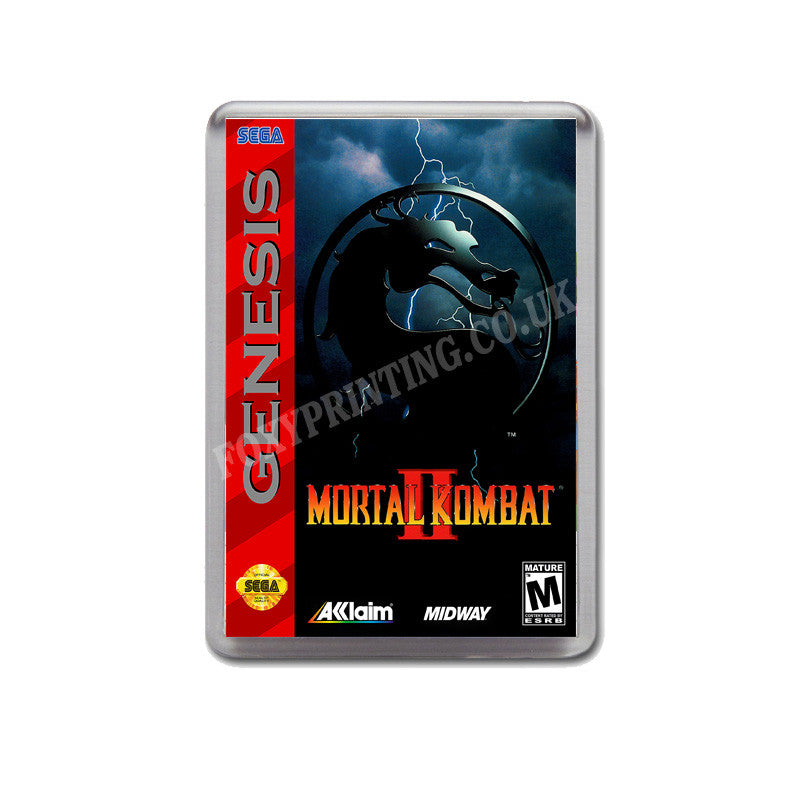 Mortal Kombat 2 Game Style Inspired Sega Megadrive Retro Video Gaming Magnet