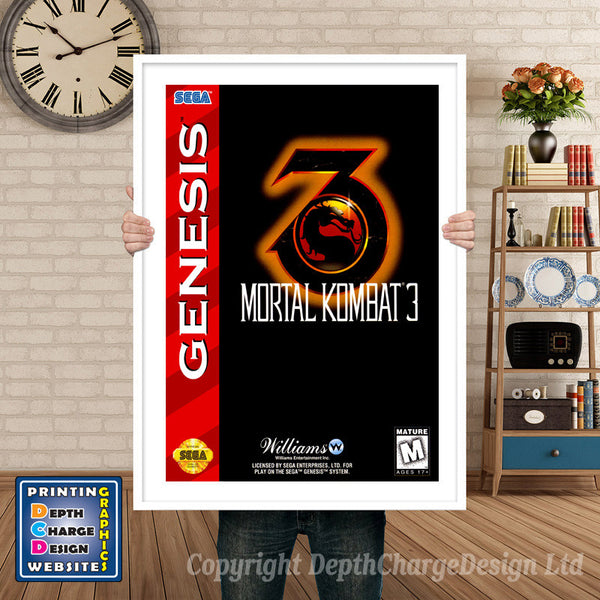 Mortal Kombat 3 - Sega Megadrive Inspired Retro Gaming Poster